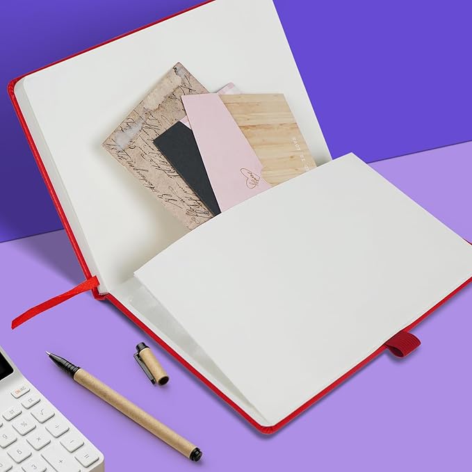 Lined Journal Notebooks for Work, Travel, College, (A5 Size 100 GSM Thick Paper) - Classic Ruled, Hardcover Notepad for Writing 160 Pages, 5.5 x 8.3 inch, Multipack Journals