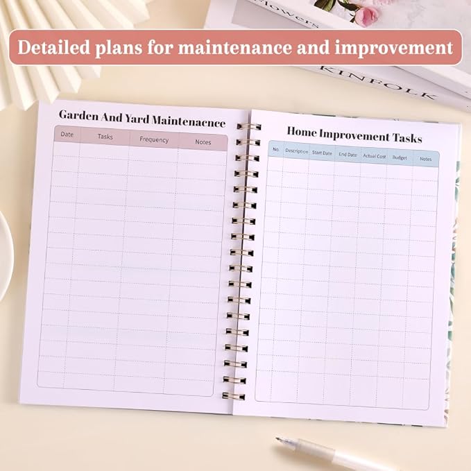 All-in-One Family Organizer & Home Management Binder: Calendar Scheduling, Finance Budget, Meal Planning & Grocery Lists, Cleaning Schedule, Activities & Health Tracker,For Busy Moms & Households