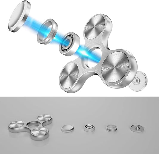 Fidget Spinners Toy, 3-8 Min Spins Time Stainless Steel Bearing Metal Fidget Spinner, EDC ADHD Stress Anxiety Relieves Fidgets Finger Toys, Novelty Toy for Kids and Adults