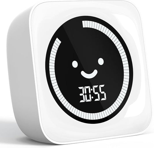 Visual Timer, 99 Minute Digital Kitchen Desk Timer for Office Supplies Home Productivity Management Tool Countdown Count Up, White