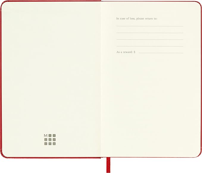 Moleskine Classic Notebook, Hard Cover, Pocket (3.5" x 5.5") Ruled/Lined, Scarlet Red, 192 Pages