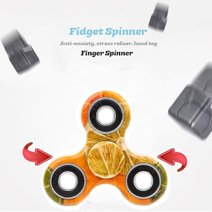 SCIONE 12 Pack Fidget Spinner Toy, Finger Spinner Fidget Pack-Anxiety Toys Stress Relief Reducer- Party Favors for Kids/Adults Birthday Party Favor Goodie Bag Stuffers Classroom Prizes