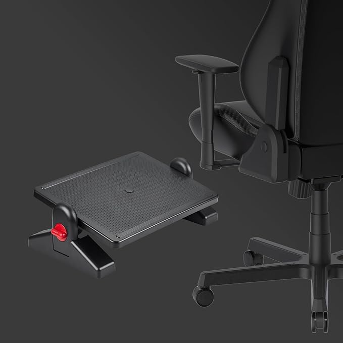 DXRacer Ergonomic Adjustable Desk Foot Rest, Foot Stools Footrest for Under Office Desk (Basic)