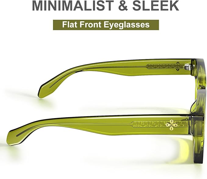 VISOONE Enhanced Version Rectangle Chic Preppy Look Blue Light Blocking Glasses for Women Men RIVER-LIGHTER