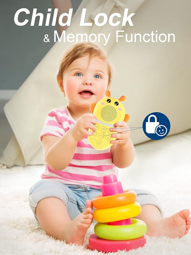 Portable Sound Machine for Baby,White Noise Sound Machine for Babies and Kids,Rechargeable Lullaby Machine with Light,Travel Sound Machine for Sleep,Great for Baby Registry Gift