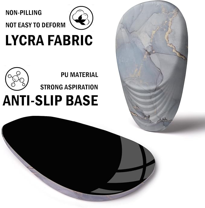 Ergonomic Mouse Pad with Wrist Rest Support,Mousepad Relief Carpal Tunnel Pain, Entire Memory Foam Mouse Pad with Non-Slip PU Base, Wireless Mouse Pad, Cloud Marble