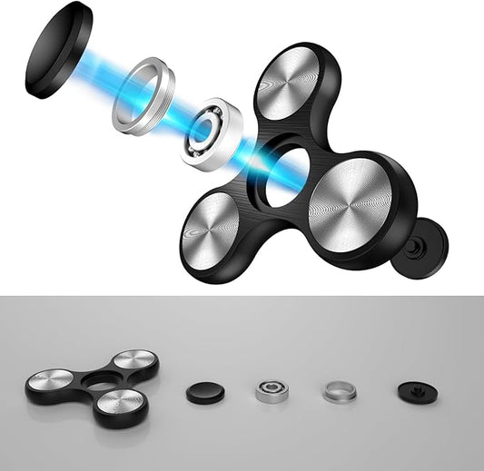 Fidget Spinners Toy, 3-8 Min Spins Time Stainless Steel Bearing Metal Fidget Spinner, EDC ADHD Stress Anxiety Relieves Fidgets Finger Toys, Novelty Toy for Kids and Adults