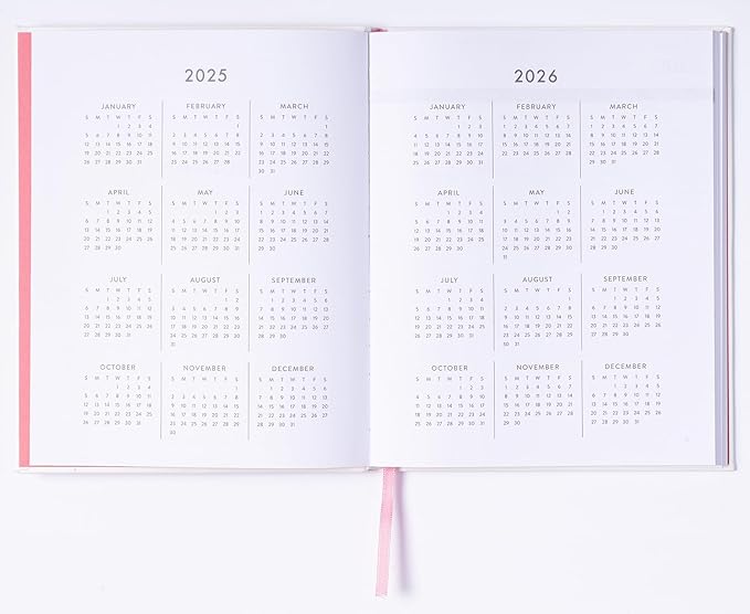 Eccolo 2025-2026 Large Agenda Planner, 18 Month, Yearly, Monthly & Weekly Pages, Habit & Gratitude Tracker (Hard-Cover- 8 x 10")