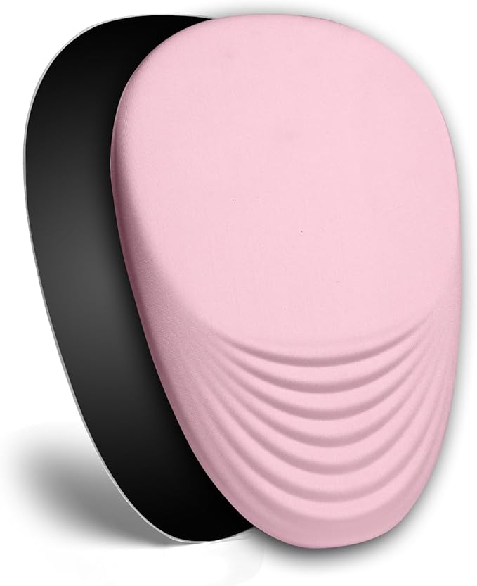 Ergonomic Mouse Pad with Wrist Rest Support,Mousepad Relief Carpal Tunnel Pain, Entire Memory Foam Mouse Pad with Non-Slip PU Base, Wireless Mouse Pad, Pink