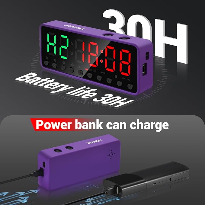 Portable Gym Timer, Interval Fitness Interval Timer (Violet)