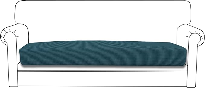 Easy-Going Stretch Cushion Cover Sofa Cushion Furniture Protector Sofa Seat Sofa slipcover Sofa Cover Soft Flexibility with Elastic Bottom(Sofa Cushion,Deep Teal)