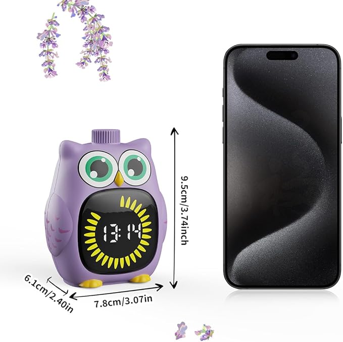 Visual Timer for Kids 99 Minute Kid Timer Visual Countdown Focus Smoother Routines for ADHD Autism Toddler Classroom Home Silent Management Tools Purple