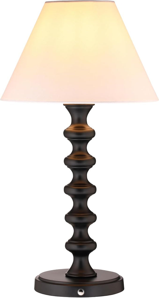 O'Bright Ember Rechargeable Table Lamp (Black_Baluster)