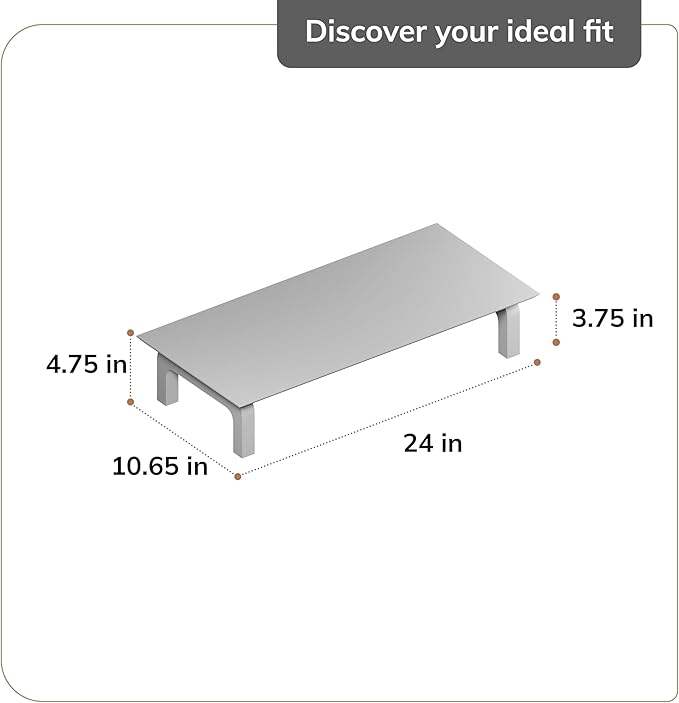 Anji Mountain Monitor Stand - Desktop Organizer & Laptop Riser, Ergonomic Monitor Riser, Space-Saving Monitor Stand for Desk, Durable Construction, Easy Assembly, Ideal for Home & Office,Walnut