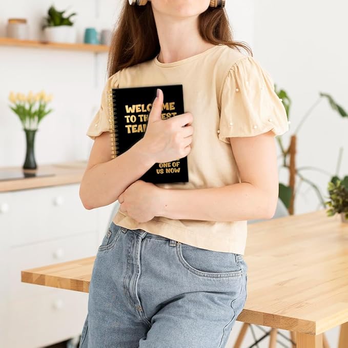 Welcome to The Best Team Ever 160 Blank Pages Spiral Notebook, New Employees Thank You Gifts, Dream Team Gifts for Colleagues, Teamwork Gifts for Staff, New Job Gifts for Coworker A