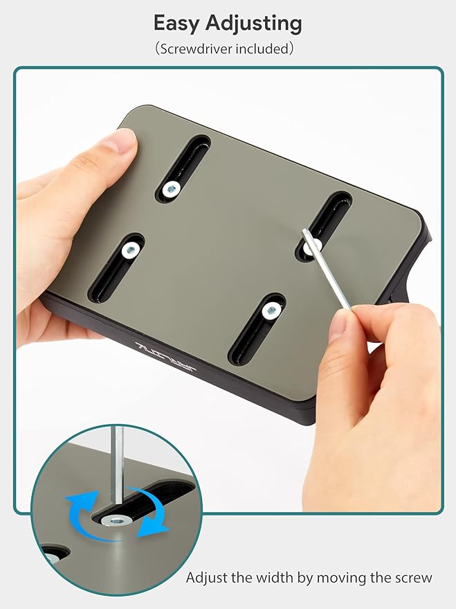 JARLINK 3-in-1 Design Vertical Laptop Stand Holder, Aluminum Laptop Stand for Desk with Adjustable Dock, Space-Saving Organizer Compatible with All MacBook, Samsung, HP, Dell, Chrome Book (Black)