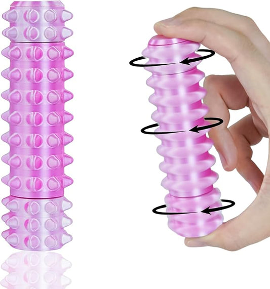 Little Pain Stim Ouchies Fidget Toys for Adults,3D Printed Spiky Pain Stim, Sensory Fidget for Stress & Anxiety Relief, ADHD, Autism,Office Desk Toys, Gifts for Men & Friends (Pink)