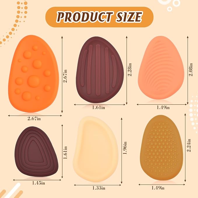 Fidget Toys Sensory Stones for Kids and Adults,6 PCS Texture Worry Stone for Anxiety Autism Teen Calm Down & ADHD Stress Relief,Quiet Fidgets for Classroom Small Prizes Gifts for Travel Toy