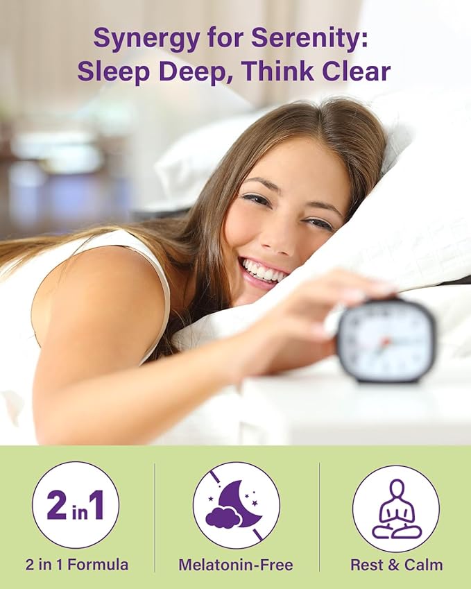 400mg L-Theanine with 200mg Apigenin Supplement for Sleep-Natural Relaxation & Stress Relief - Gluten Free,Non-GMO, Zero Fillers - Made in USA | 60 Veggie Capsules