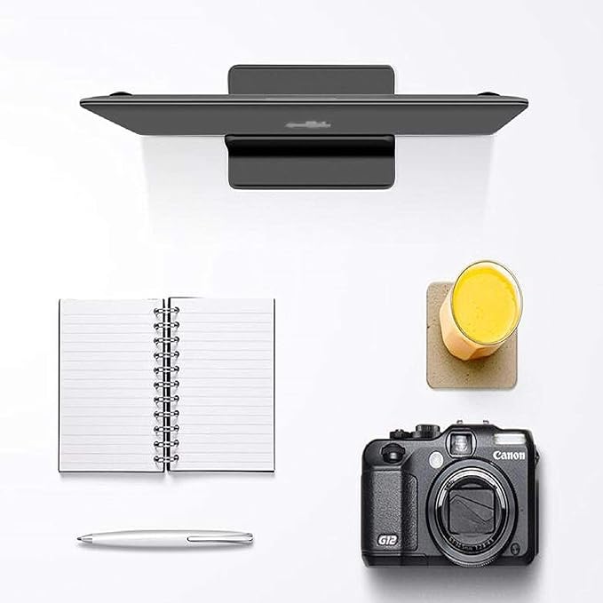 Vertical Laptop Stand for Desk [Adjustable] Sturdy Aluminum Dock Fits All Laptops (up to 20.3 inches) Space Saving, Modern Compact Holder, Compatible with MacBook Pro/Air, Surface, HP, Dell (Black)