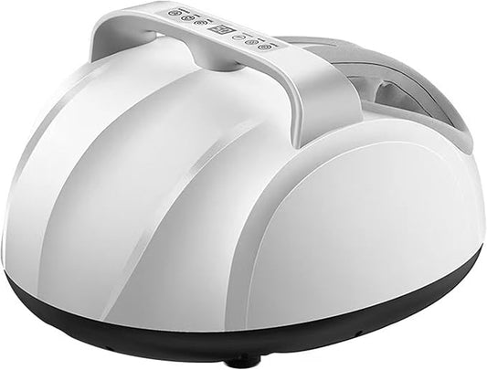 Electric Foot Massager Machine with Heat - Shiatsu Kneading for Pain Relief, Plantar Fasciitis & Neuropathy, Home Use Foot Therapy for Circulation and Muscle Relaxation (White)