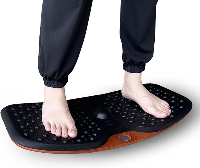 Standing Desk Anti fatigue Balance Board standing desk mat wobble board Rocker Board Comfort Mat for Office (Large Size)