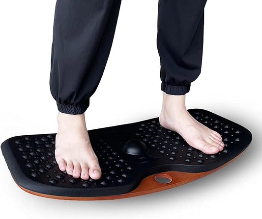 Standing Desk Anti fatigue Balance Board standing desk mat wobble board Rocker Board Comfort Mat for Office (Large Size)