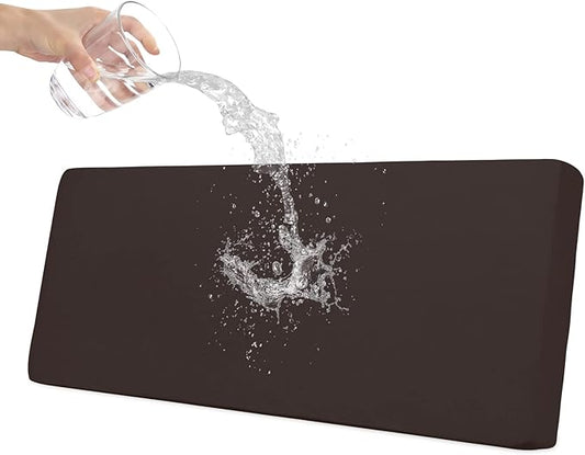 Easy-Going 100% Waterproof Oversized Sofa Seat Cushion Slipcovers Couch Cushion Cover Stretch Furniture Protector for Kids, Pets (Oversized Sofa Cushion, Chocolate)