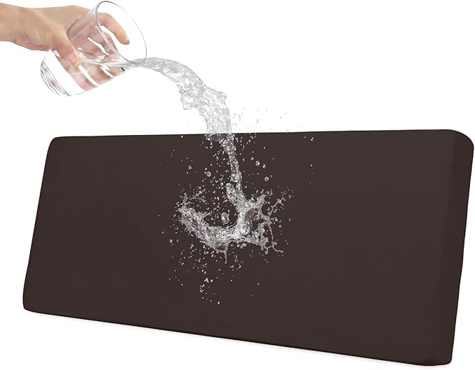 Easy-Going 100% Waterproof Sofa Seat Cushion Slipcovers Couch Cushion Cover Stretch Furniture Protector for Kids, Pets (Sofa Cushion, Chocolate)