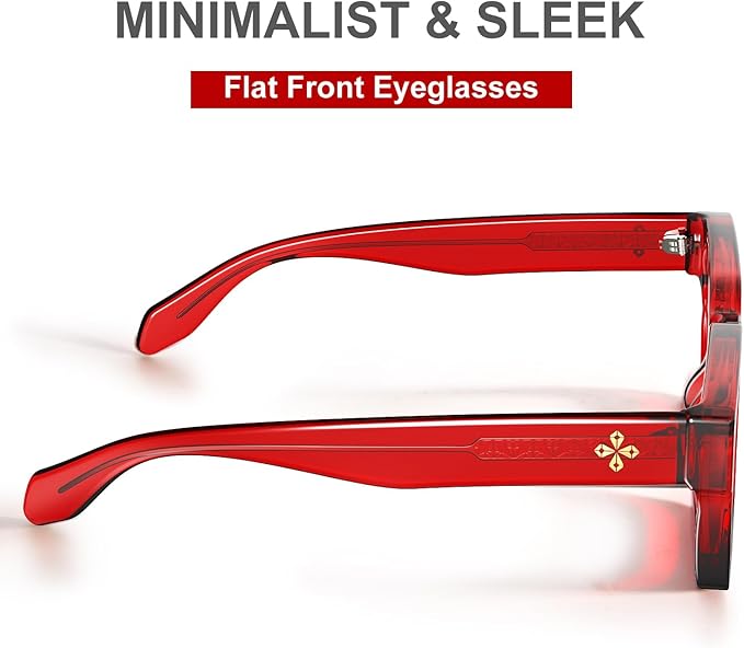 VISOONE Enhanced Version Rectangle Chic Preppy Look Blue Light Blocking Glasses for Women Men RIVER-LIGHTER