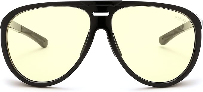 FEISEDY Yellow Lens Gaming Glasses Blue Light Glasses for Woman Men Computer Gamer Eyeglasses Anti Eyestrain Glare G0095