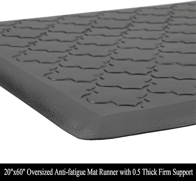 HEBE Kitchen Mat Cushioned Anti Fatigue Kitchen Floor Mat Runner 20"x60" Non Slip Kitchen Mats for Floor Waterproof Kitchen Rugs and Mats Comfort Mat for Standing Desk,Sink,Laundry