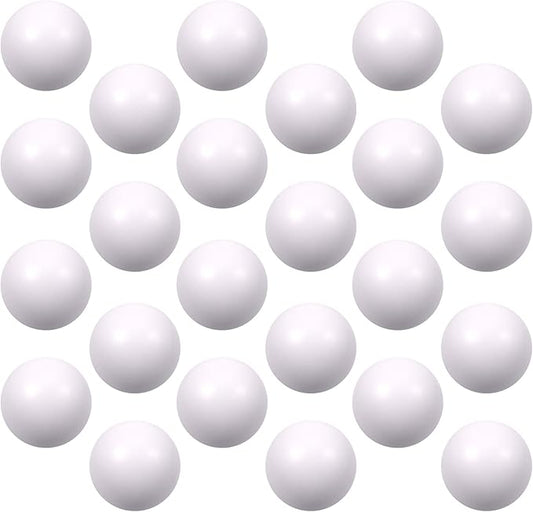 24 Pcs White Foam Stress Ball Squeeze Stress Relief Balls for Kids and Adults Hand Exercise Sensory Relief Toys for Anxiety ADHD Autism （White）