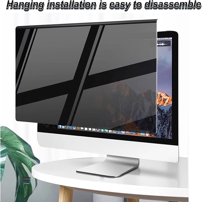 Hanging Computer Privacy Screen Protector Shield 25 inch 16:9 Widescreen Desktop Monitor, Anti Blue Light & Glare Filter - Compatible with LG Dell HP Acer and More (22.44X13.38 in)