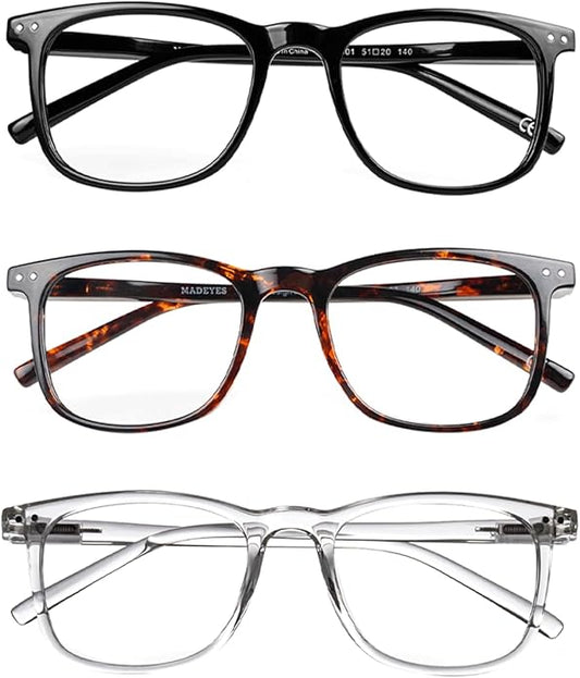 Blue Light Blocking Glasses, Blue Blocker Computer Glasses for Men Women, Anti Glare 400 UV & Eye Strain Fake Square Glasses