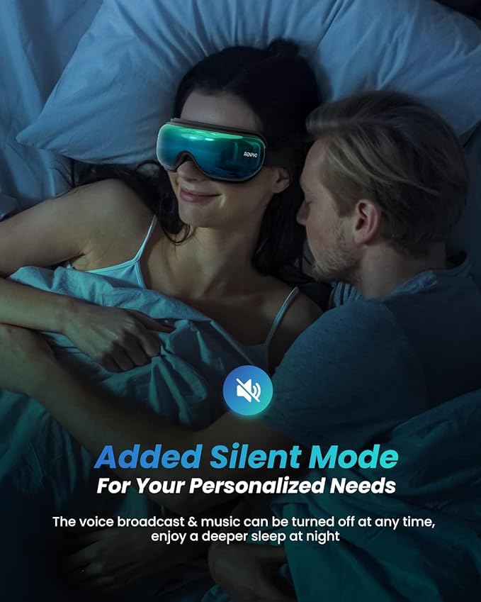 RENPHO Eyeris 1 Eye Massager with Heat, Birthday Gifts Eye Mask for Mom Dad Women Men Her Him, Smart Sleep Mask with Voice for Relax, Reduce Strain