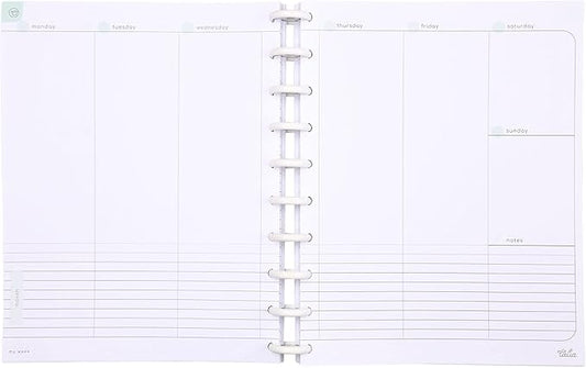 Talia Discbound Notebook Refills (Weekly Undated Layout, Midsize (7.5in x 9.75in))