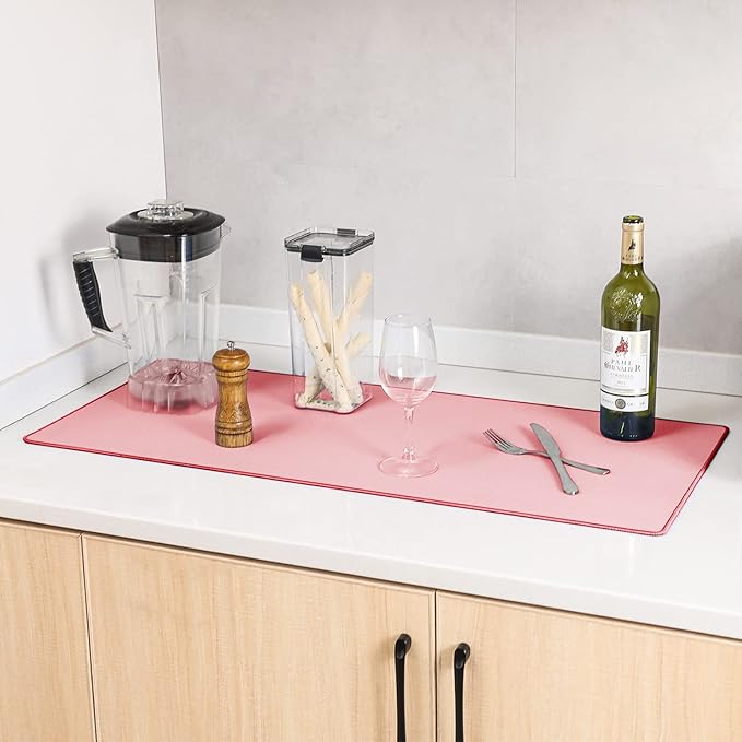 ALOANES Waterproof Mouse Pad with Durable Stitched Edge, Large Gaming Keyboard Pad, Non-Slip Rubber Base Mouse Mat, Extended Desk pad for Gamer, Office & Home, Dark Rose Mousepad 27.6''x11.8''x0.12''