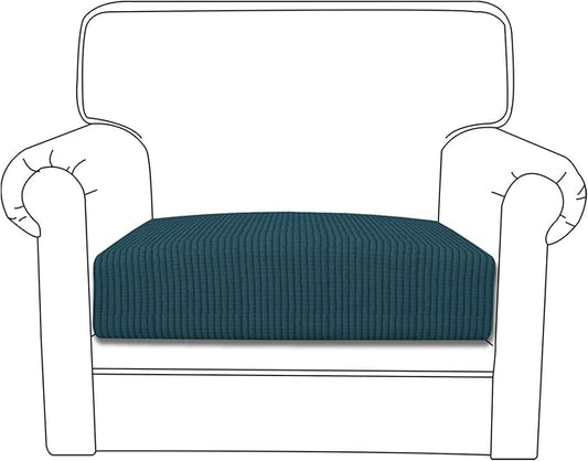 Easy-Going Stretch Chair Cushion Cover Sofa Cushion Furniture Protector Sofa Seat Sofa Slipcover Sofa Cover Soft Flexibility with Elastic Bottom(Chair Cushion, Deep Teal)
