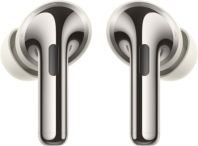 OnePlus Buds Pro 3, Wireless Bluetooth Earbuds, Noise Canceling Earbuds, Deep Bass, Immersive Sound, Up to 44 Hour Playtime with Charging case, Lunar Radiance