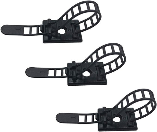 25 Pieces Desk Wire Organizer Cable Ties Zip Ties Adhesive Cord Clips Cable Management Cord Keeper Desk Wire Management