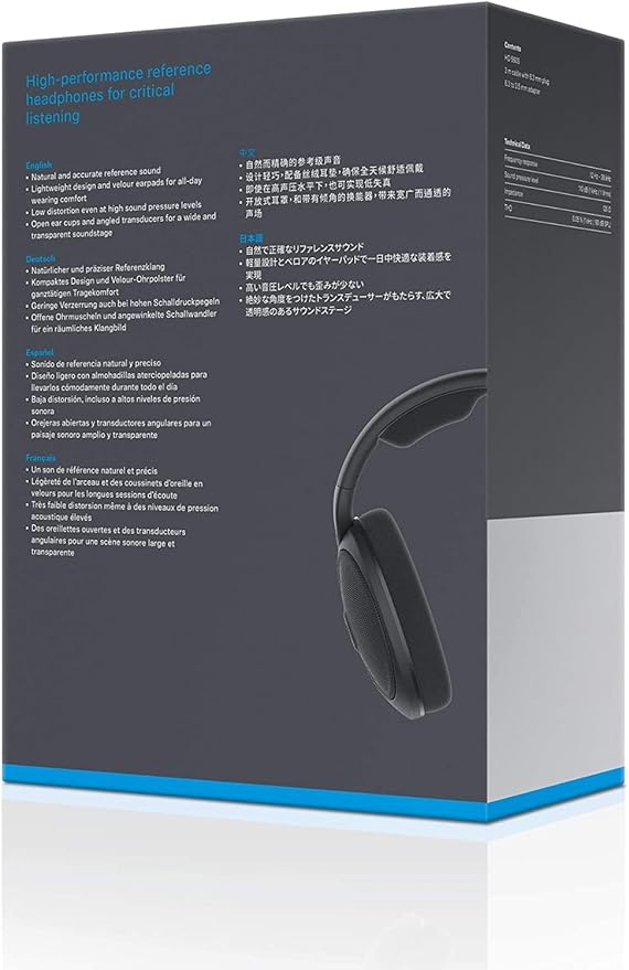 Sennheiser HD 560 S Over-The-Ear Audiophile Headphones - Neutral Frequency Response, E.A.R. Technology for Wide Sound Field, Open-Back Earcups, Detachable Cable, (Black) (HD 560S)