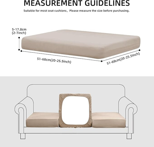 8Pcs Stretch Patio Cushion Cover Waterproof Outdoor Cushions Covers,Slipcovers Polyester Fiber (Cover Only)