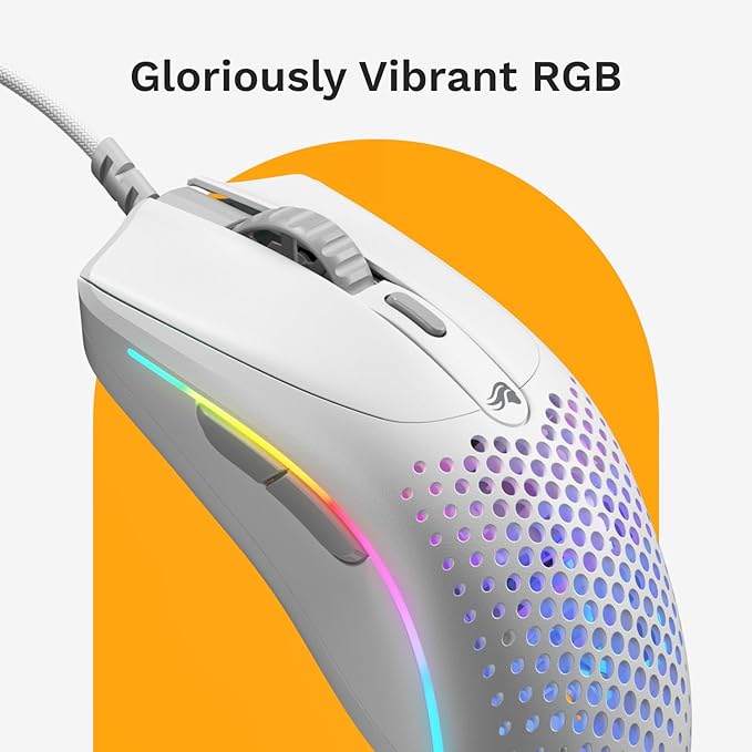 Glorious Model O 2 Mini Wired Gaming Mouse: Superlight 49g, 26K Optical Sensor, Motion Sync, 80M Clicks, 6 Programmable Buttons, Mouse for Small Hands, FPS, MMO, MOBA, Battle Royal Mouse, White
