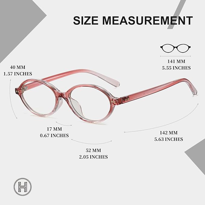 HAOLOTA Blue Light Blocking Glasses Women, Trendy Round Anti Eyestrain UV Glare TV Phone Computer Gaming Eyeglasses