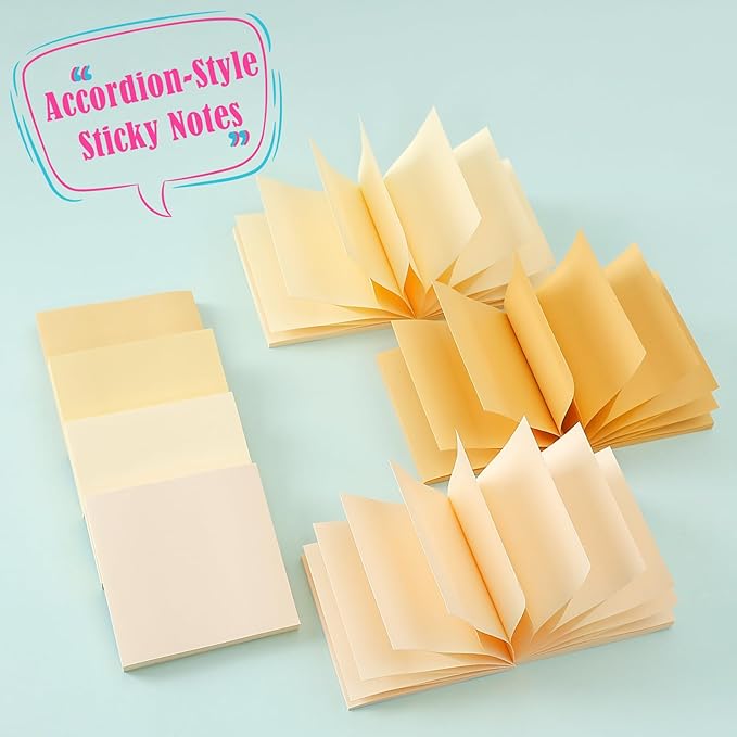 BAYTORY 640 Sheets Pop Paper Up Sticky Notes, 3 x 3 Inches, Self-Sticky Note Pads, Yellow Gradient Sticky Pads, Memo Pads for School Office Home Desk Accessories (Yellow Series)