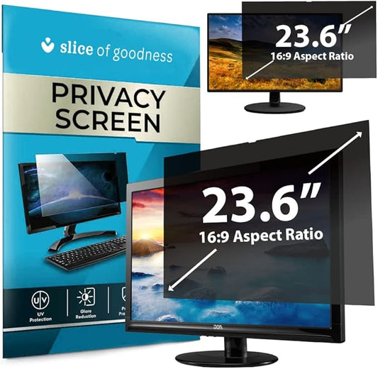 Computer Privacy Screen Filter for Widescreen Monitor - Anti-Glare, Blue Light Reduction, and Privacy Shield Protector - 23 Inch 16:9 Aspect Ratio