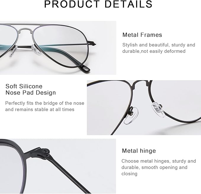 YIMI Photochromic Blue Light Blocking Glasses UV400 Sunglasses Anti Eyestrain Computer Gaming Blue Light Screen Blocker Glasses Clear Lens Anti Glare Eye Protection Eyewear for Men Women