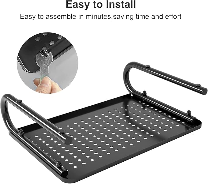suptek Monitor Stand Riser for Computer,Laptop,Printer, Notebook and All Flat Screen Display with Vented Metal Platform and 4 Inches Height Underneath Storage (MST004)