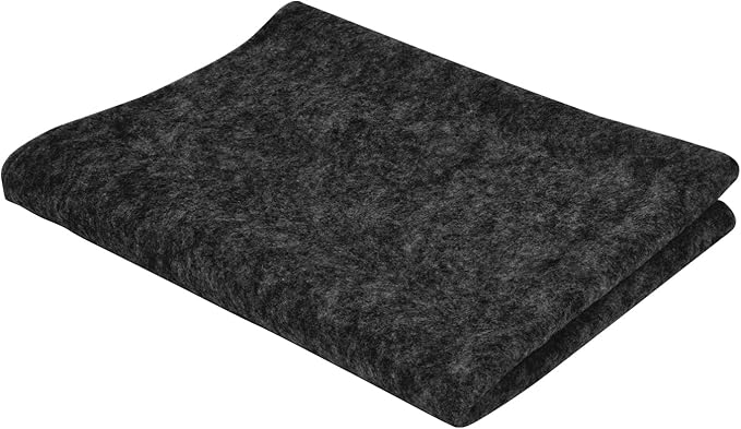 MEGREZ Chinese Calligraphy Drawing Felt Mat, Sumi Xuan Paper Painting Felt Desk Pad for Chinese Calligraphy Writing Japanese Drawing, Black, 31.5 x 47.2 inch (80 x 120cm)